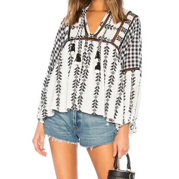Dodo Bar Or Tops - Dodo Bar Or Miguel Top – Black & White – Size S